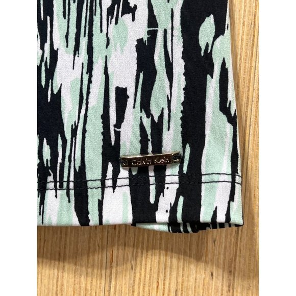 Calvin Klein - Women's Sleeveless Printed Blouse - Black/Mint/White - Small - Picture 9 of 13